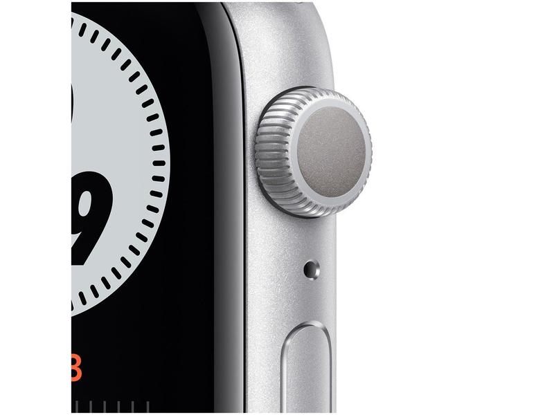 Apple Watch Nike Series 6 44mm Prateada GPS - Pulseira Esportiva